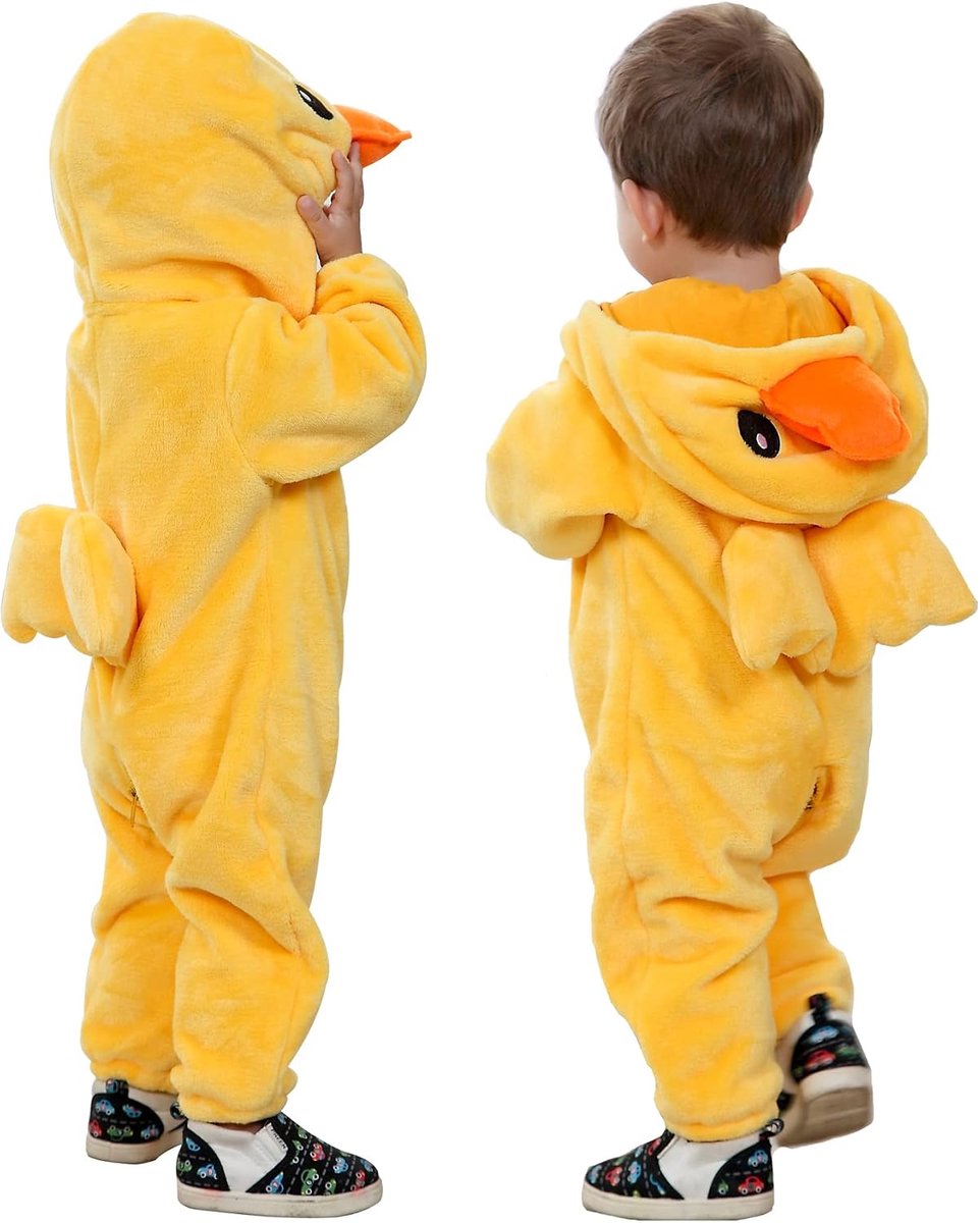 Baby rompers 4-5 jaar - flanel met dierenkap - zacht en warm - ideaal voor winter - ShopVlot