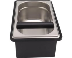 Koffie Knockbox - Espresso Container - Koffiedik Verwijderen - Verwijderbaar Ontwerp - 29 x 18 x 12 cm - Zilver