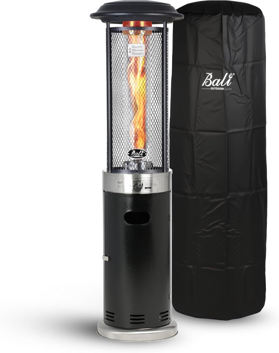Lounge terrasverwarmer 11kW - Staande heater - Vlamverwarmer - Ideaal voor warme avonden - SnelShoppen