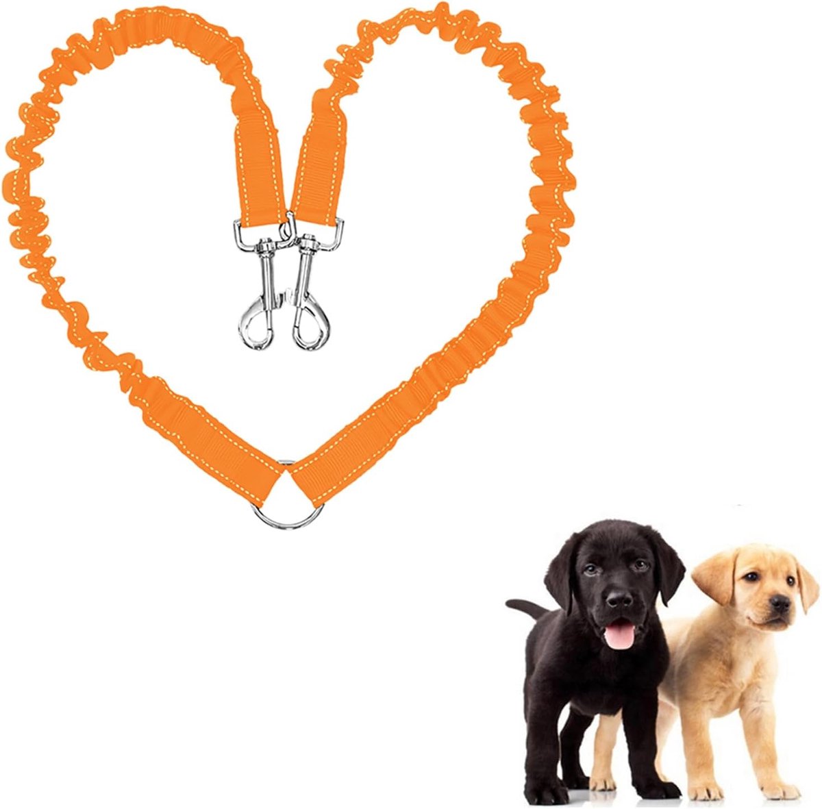 Double Dog Lead, 360° Rotatable and Adjustable Double Dog Lead, No Tangling for Small, Training and Jogging, for - ShopVlot