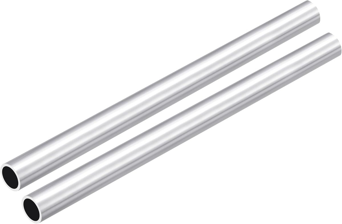 DMiotech 2pcs (15mm OD x 12mm ID) 6063 Aluminum Round Tube 200mm Length Industry Metal Tube for Machinery Frame - ShopVlot