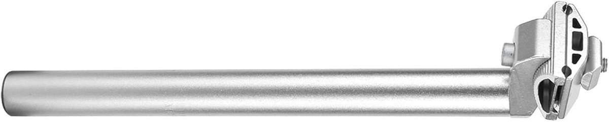SnelShoppen - Fiets Zadelpen 1 Inch Verstelbare Zadelpen Aluminium 25.4 * 300mm Schokabsorberende Fiets Zadelpen Tube (Zilver)