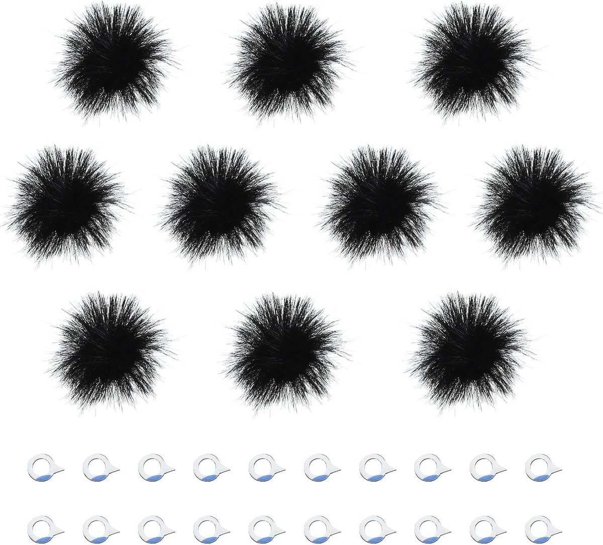 Create idea 10 STKS Mini Microfoon Harige Voorruit Camera Mic Wind Muff Microfoon Wind Cover Wind Filter Voorruit Voor - ShopVlot