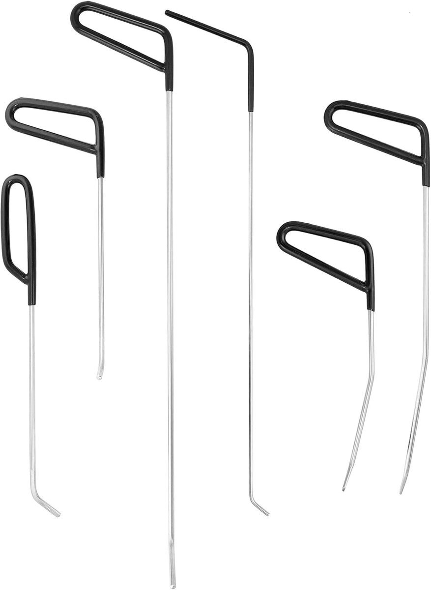 SnelShoppen - Car Dent Repair Kit, Dents Verwijderen Gereedschap, Hail Repair Kit met 6 Soorten Dents Verwijderingstangen van Manganese Staal