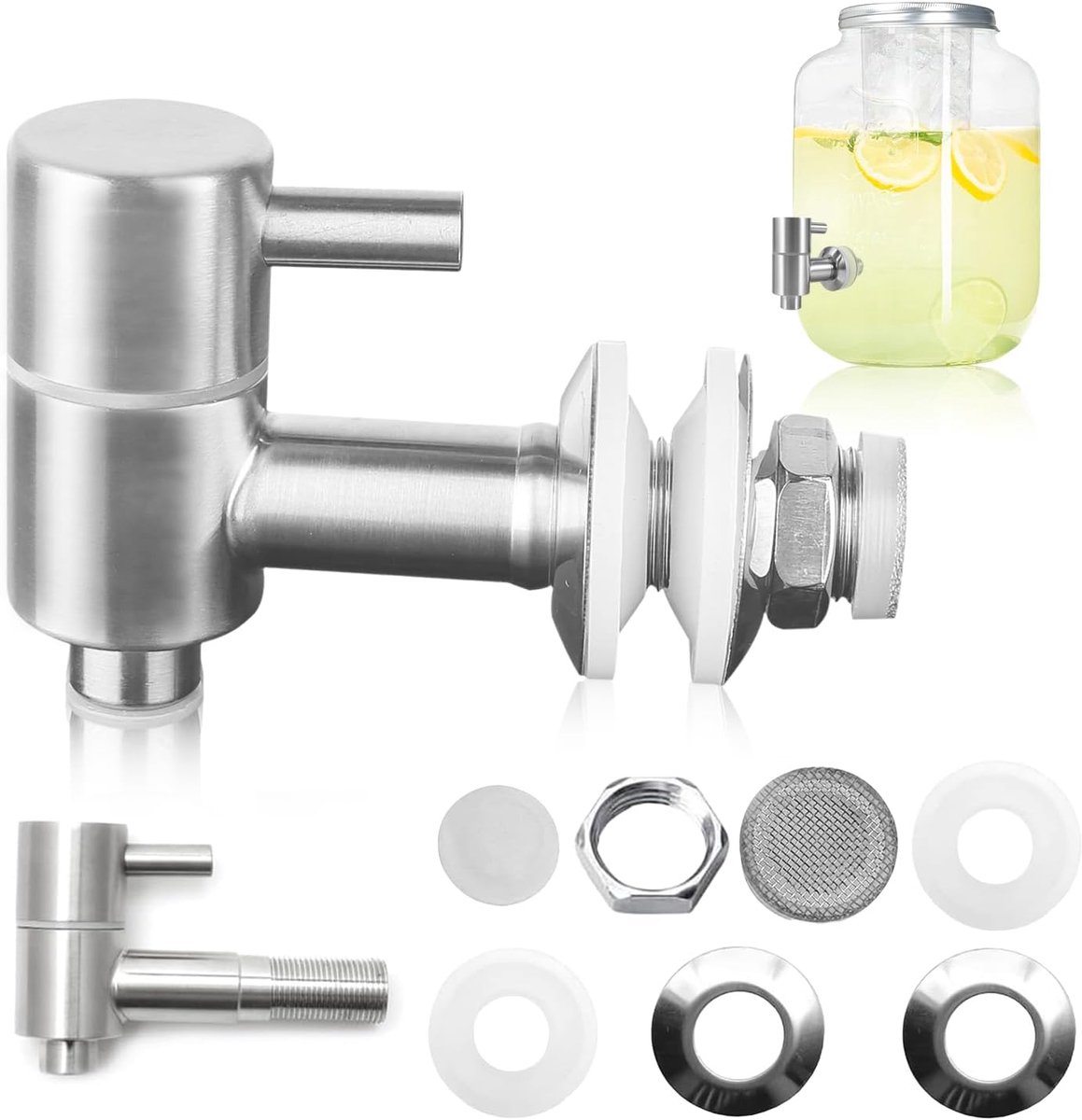 Tap for water bottles and beverage dispensers - Stainless steel for beer kegs - 1 piece - ShopVlot