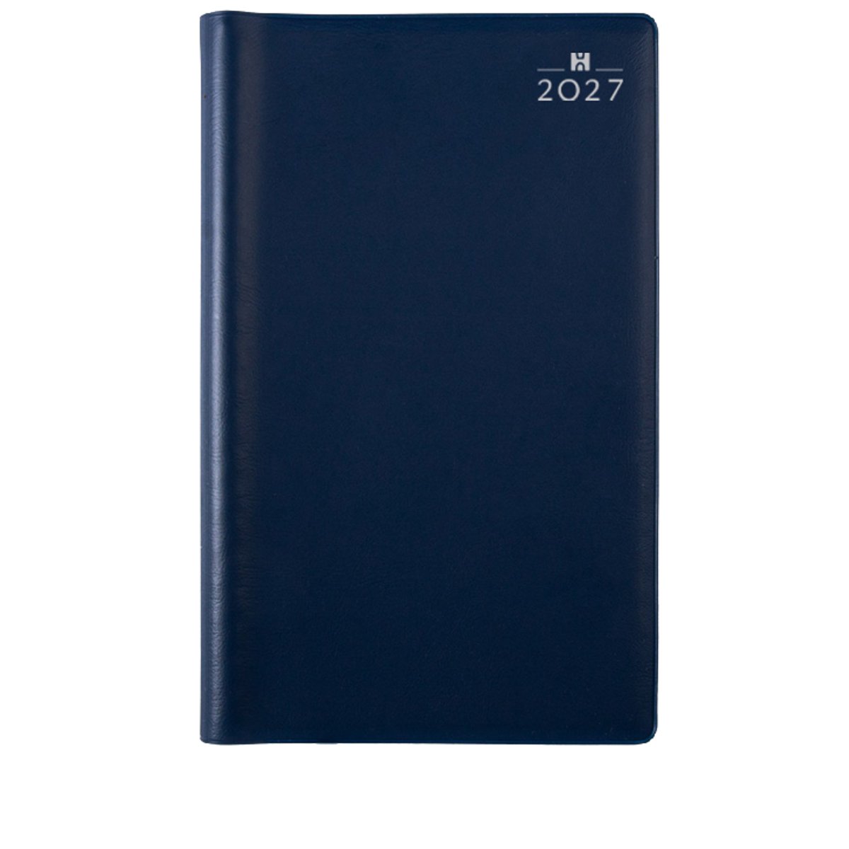 Castelli - Zakagenda H37 Milano 2027 - in omslag blauw - 1 week over 2 pagina's - formaat 8.9x15.3 cm - wit papier - met spiraalbinding - Nederlandstalig - Made in Italy - ingestoken in pvc omslag