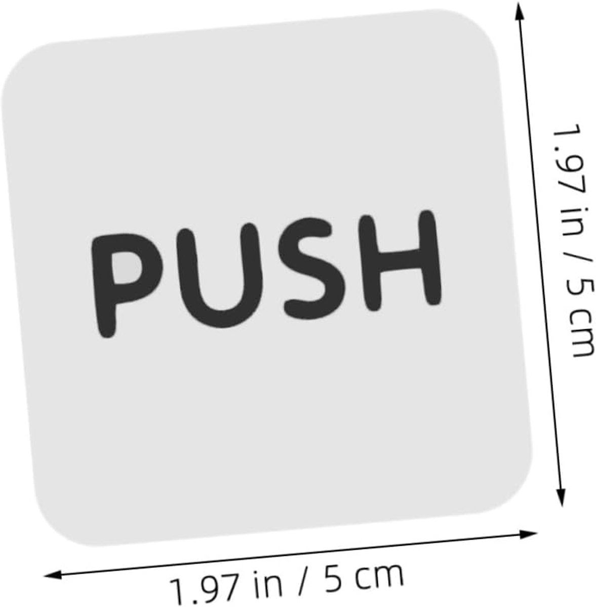 SnelShoppen - 2 Paar Zelfklevende Acryl Push-Pull-Stickers, Vierkante Borden voor Glazen Deuren, Helder en Duurzaam, Geschikt voor Kantoor en Binnenru