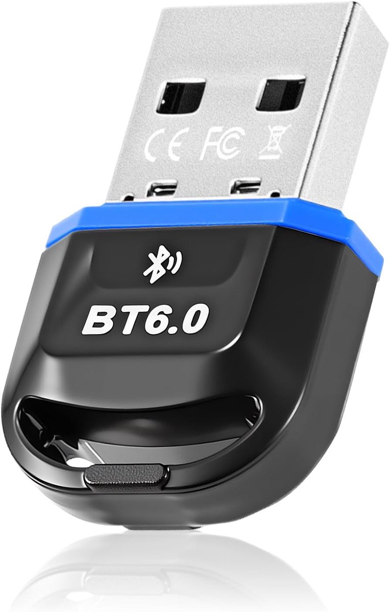 Bluetooth 6.0 Adapter Dongle for PC, USB Bluetooth Adapter Stick with Windows 11/10/8.1 for Desktop - ShopVlot