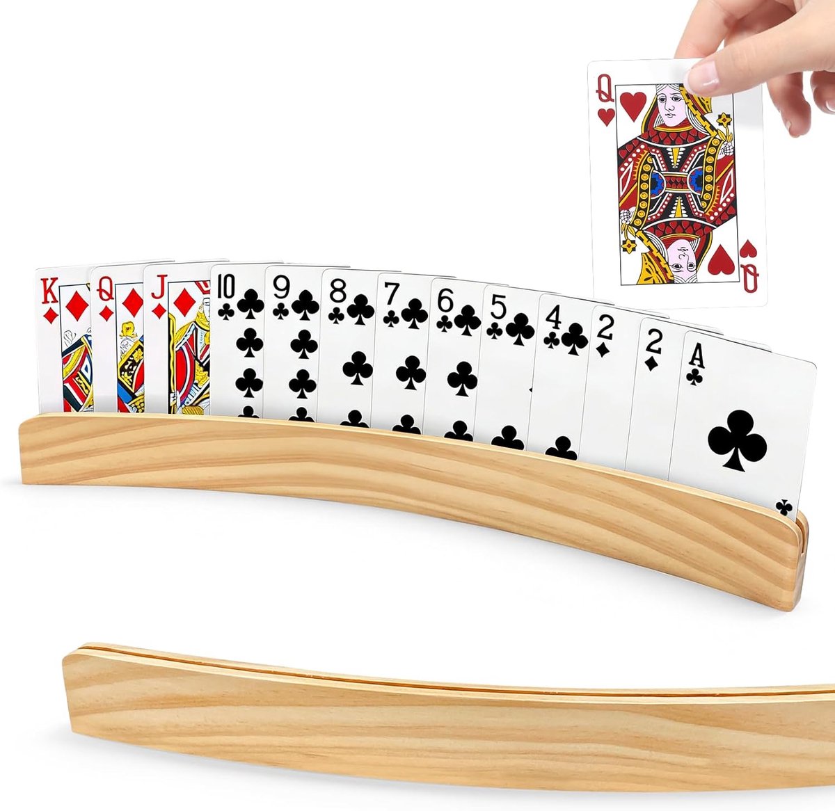 SnelShoppen - 2 stuks kinder kaart houders geel, ideaal voor school, feestjes, en spelletjes, duurzame kunststof, vrolijk ontwerp voor kinderen