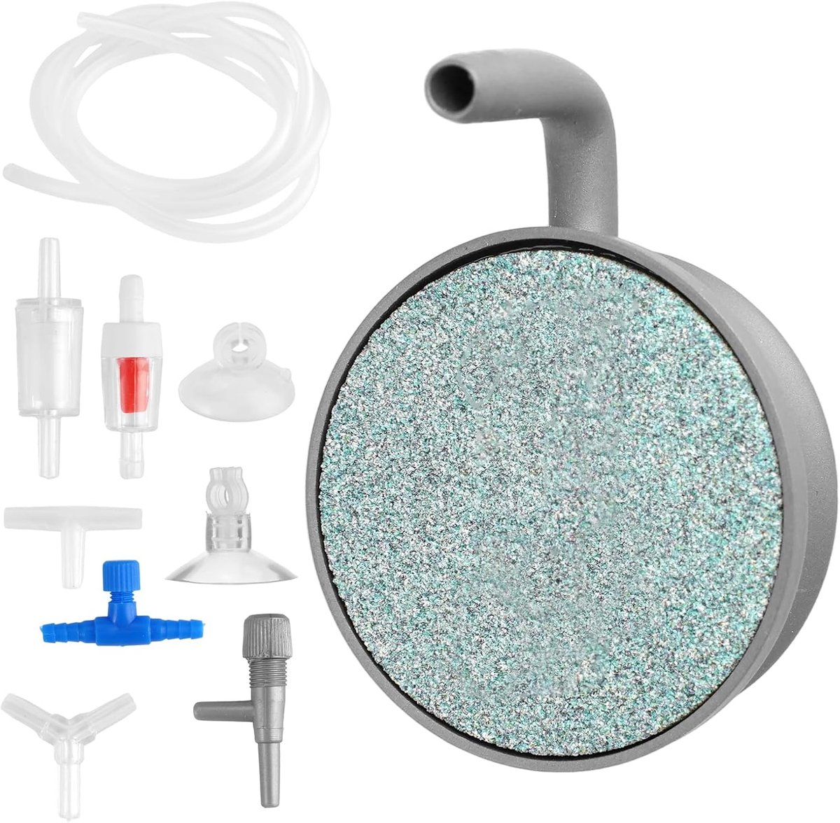 Luchtsteen voor aquaria 3.8CM - Ultra-stille bubbler - Instelbare regelklep - Compleet installatiepakket - ShopVlot