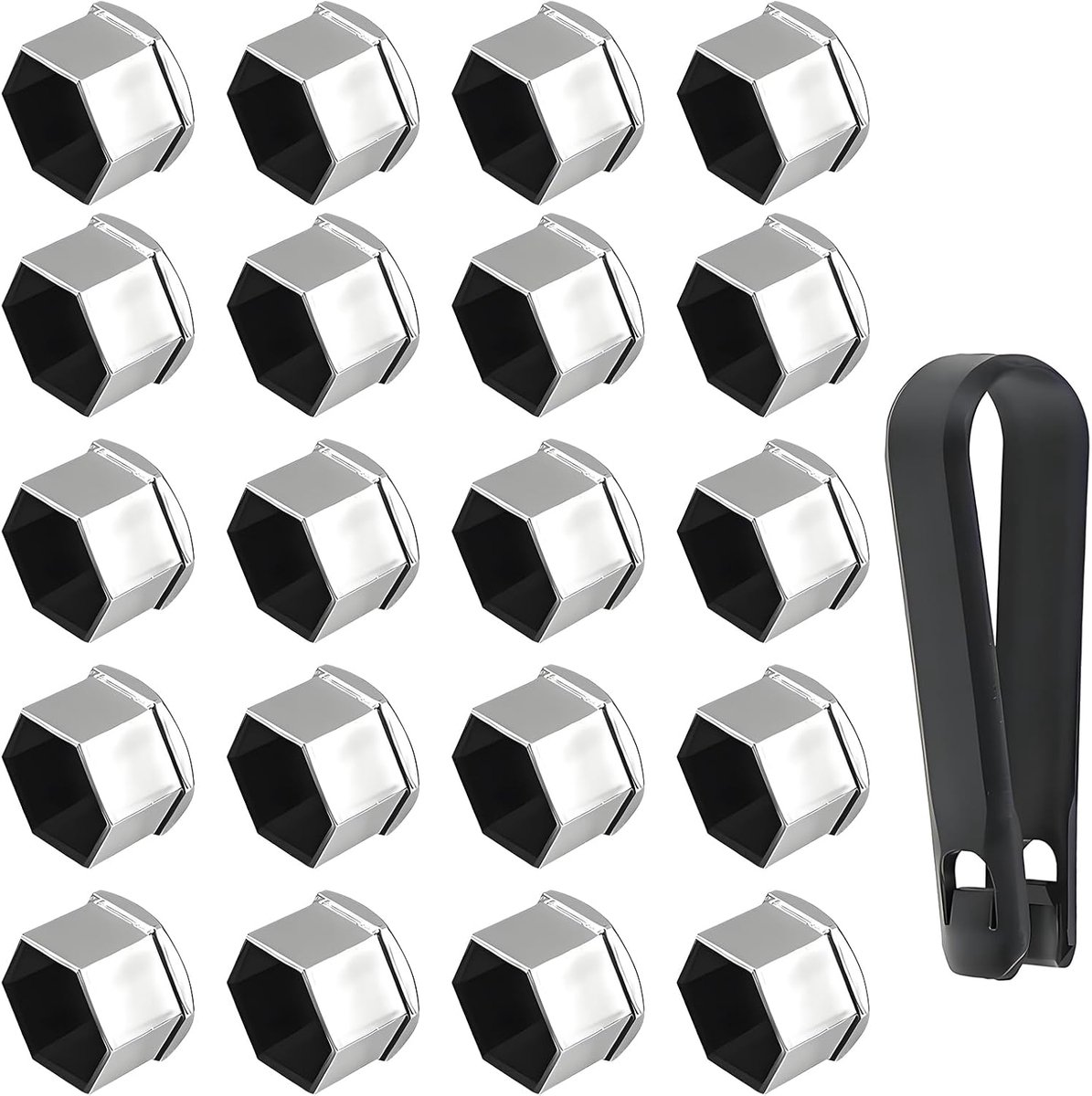 21 piece set of 17 mm wheel nut caps, wheel screw caps and wheel nut knobs, suitable for most car models, including a - ShopVlot