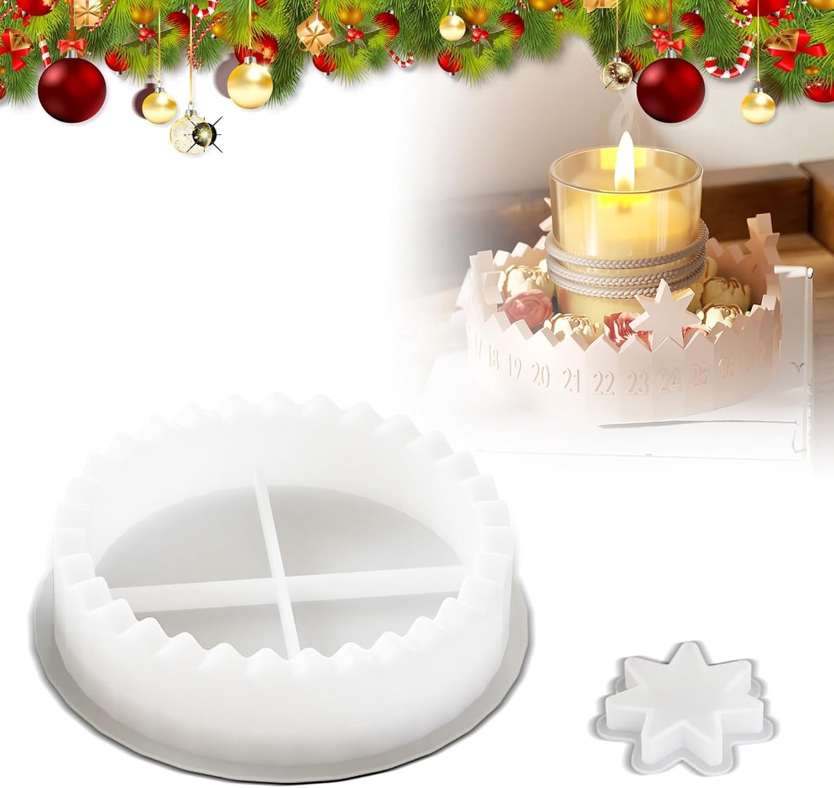 Siliconen vormen voor Kerstmis, vorm voor adventskalender, siliconen vormen voor het gieten van siliconenvormen in - ShopVlot