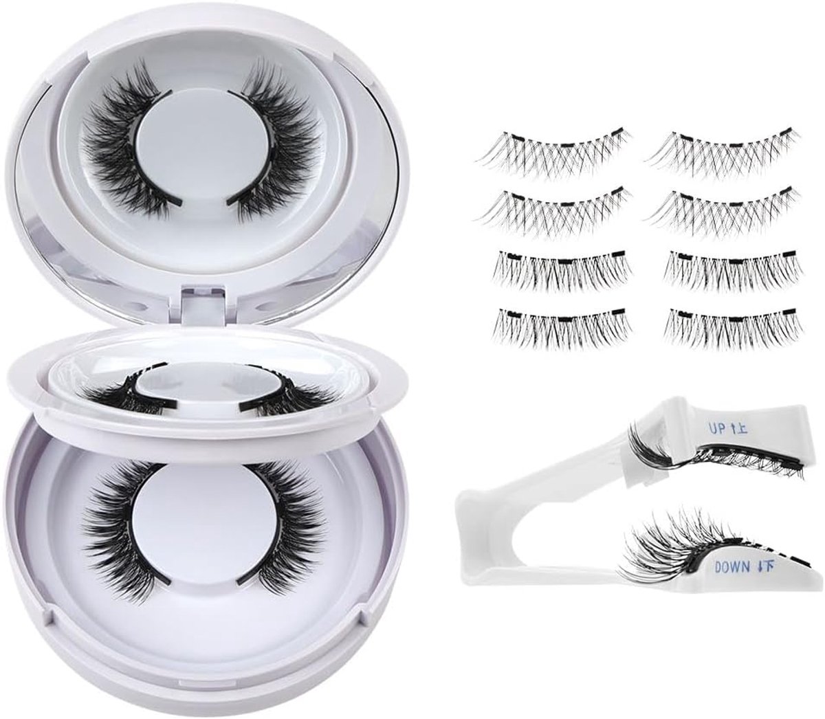 Magnetische Wimpers 2 Paar - Herbruikbaar met Applicator - Natuurlijke Look - Eenvoudig aan te brengen - ShopVlot