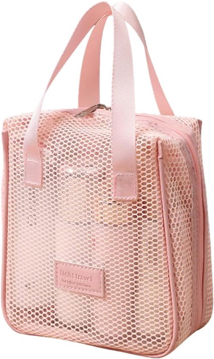 SnelShoppen - Draagbare Cosmetica Tas, Toilettas voor Vrouwen en Mannen, Grote Capaciteit Make-up Tas, Droog en Nat Scheiding, Opberg Tas
