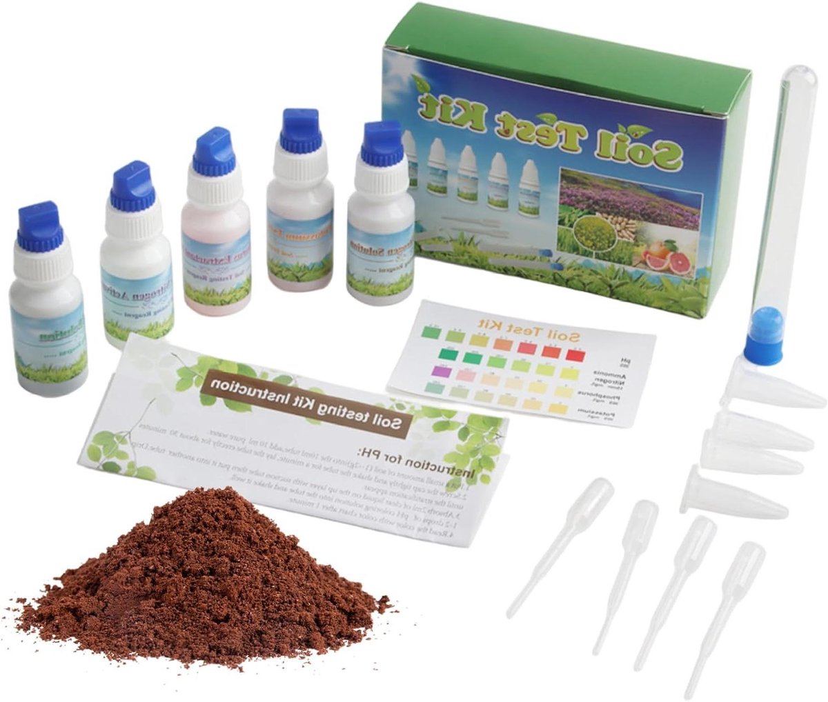 Bodemtestkit - Tuinvoedingsmeter NPK - Plantenvoeding Meten - Uitgebreide NPK-testen - 12 x 8 x 3 cm - Niet gespecificeerd