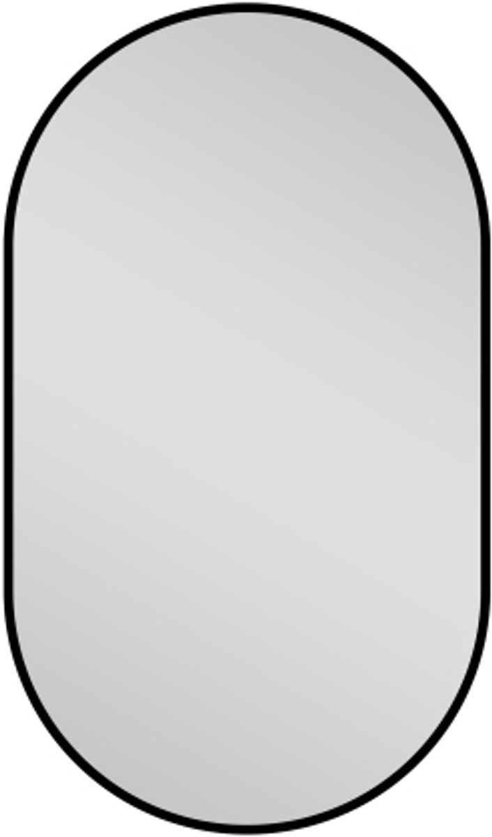 Ovaal badkamerspiegel - 50x80cm ophangbare elliptische spiegel modern decoratieve wandspiegel voor badkamer slaapkamer en toiletruimte