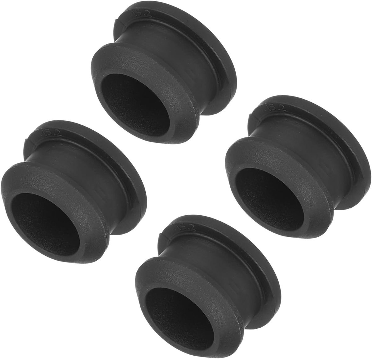 SnelShoppen - Silicone Stopper 15mm, Rubber Stoppen Set van 4, Rond, Zwart, Geschikt voor Waterdichte Afsluiting, Testbuis Stoppen, Meettechniek, Meub