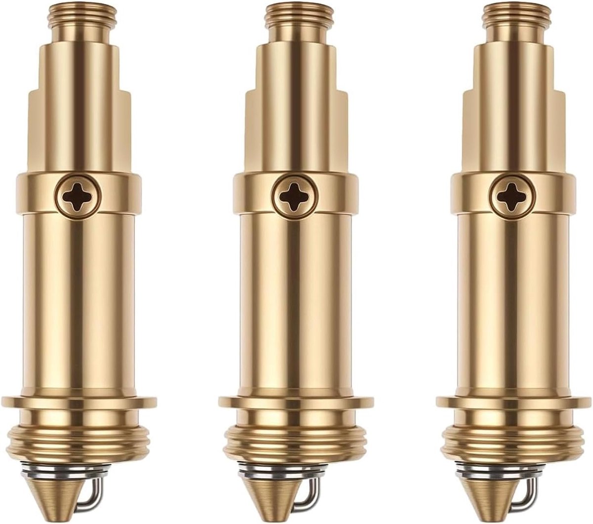 Pack of 3 Washbasin Stops Pop Up Drain Valve Replacement Screws for Pop Up Drain Stops Made of Brass for Universal - ShopVlot