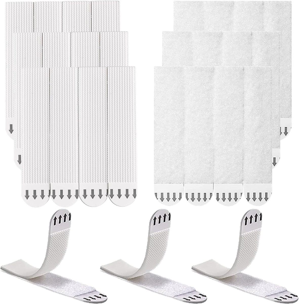 Foto ophangstrips 24 stuks - 12 paar duurzame 20mm x 90mm - waterdichte strips zonder spijkers - ShopVlot