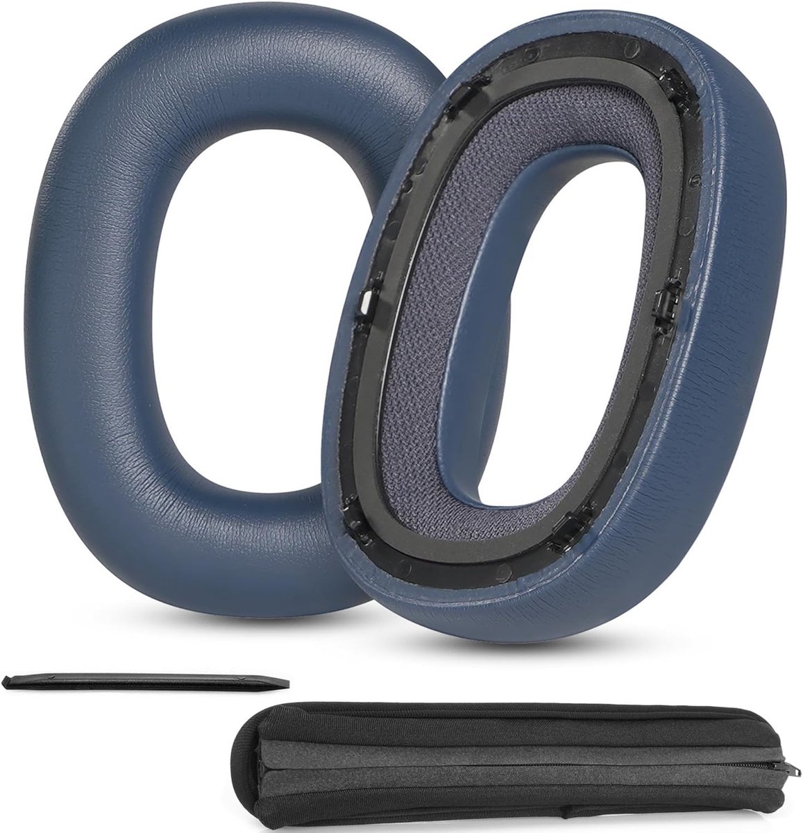 SnelShoppen - Vervangende Oorkussens en Hoofdband Pad Geschikt voor Over-Ear Hoofdtelefoons - Blauw - Verbeterde Geluidskwaliteit - Professioneel Ontw