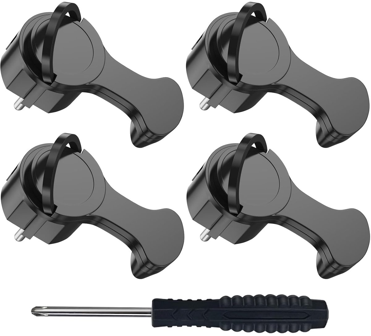 Schuko stekker extra plat - hoekstekker met opvouwbare handgreep - 250 V, 16 A voor kabels tot 3 x 1,5 mm² - ShopVlot