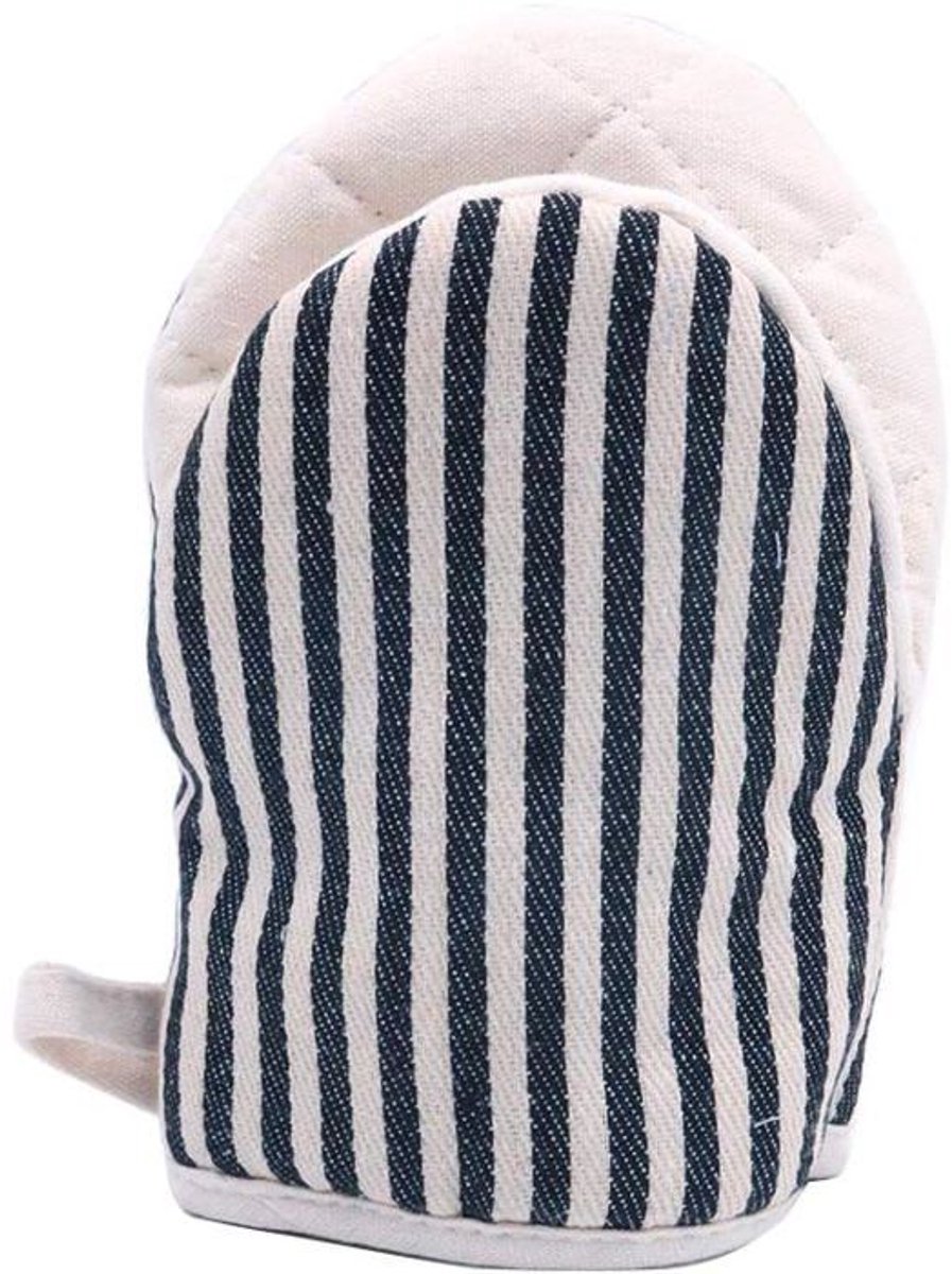 LISM-1 paar mini magnetronbestendige katoenen/linnen handschoenen, hittebestendig, antislip met eendenbekontwerp – Zwart