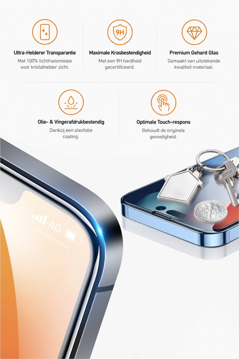 Screenprotector Geschikt Voor Samsung Galaxy A27 - Glasplaat - Tempered Glass - 4 Stuks
