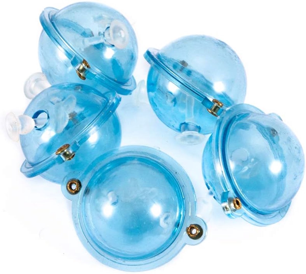 SnelShoppen - 5 Stuks Vissersdrijvers ABS Kunststof Bollen Waterballen Drijvende Vissen Accessoires Blauw Rood 25/32/40/47mm