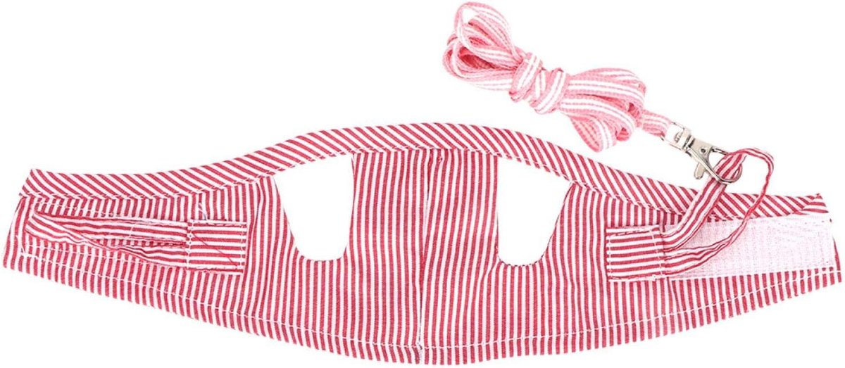 SnelShoppen - Dierenharnas en Leash voor Kleine Huisdieren, Cavia's, Fretten, Chinchilla's - Rood - Maat S - Lichtgewicht en Comfortabel - Ideaal voor