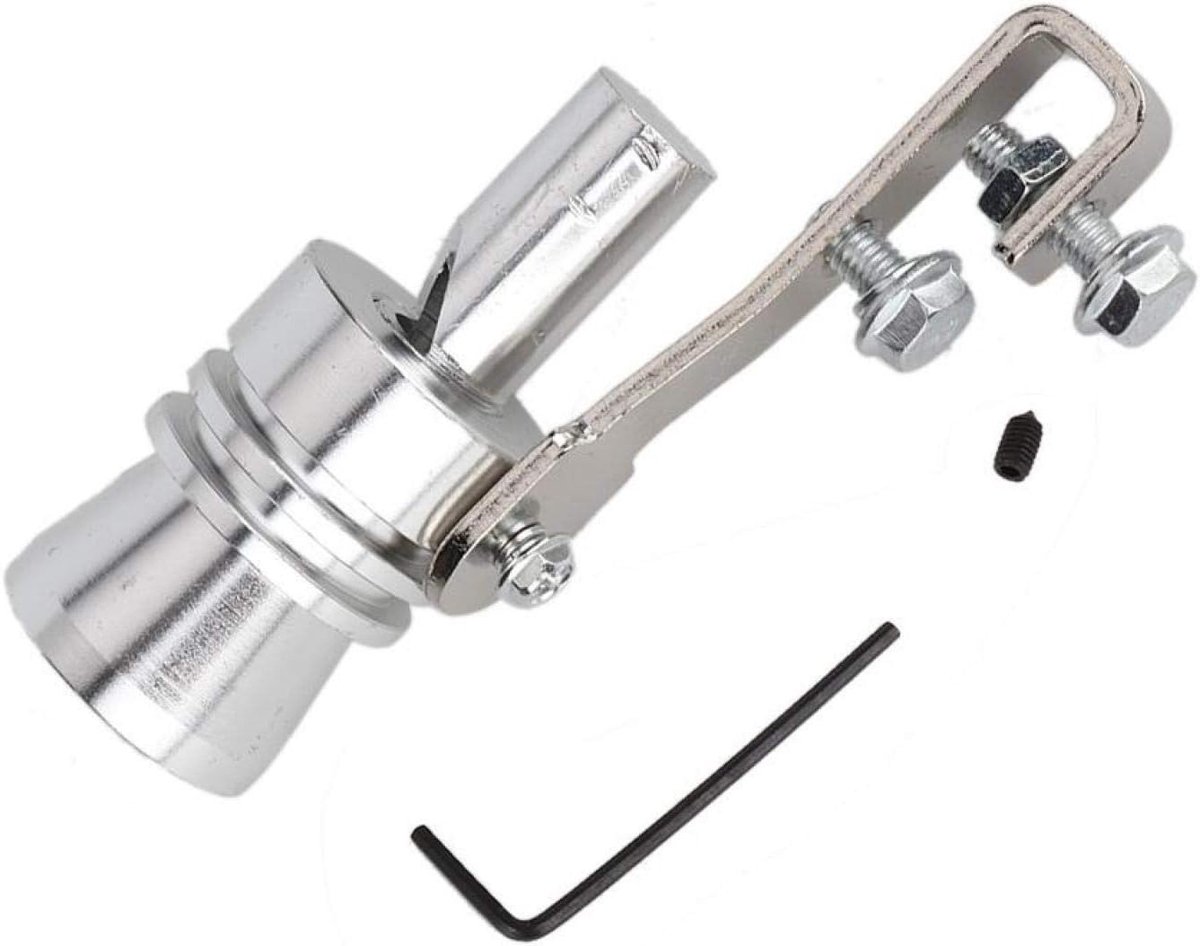 SnelShoppen - Turbo Sound Whistle XL - Universele Uitlaatpijp Turbo Geluid Simulators voor Motorfietsen, Dirtbikes en Auto's - Hoogwaardige CNC Alumin