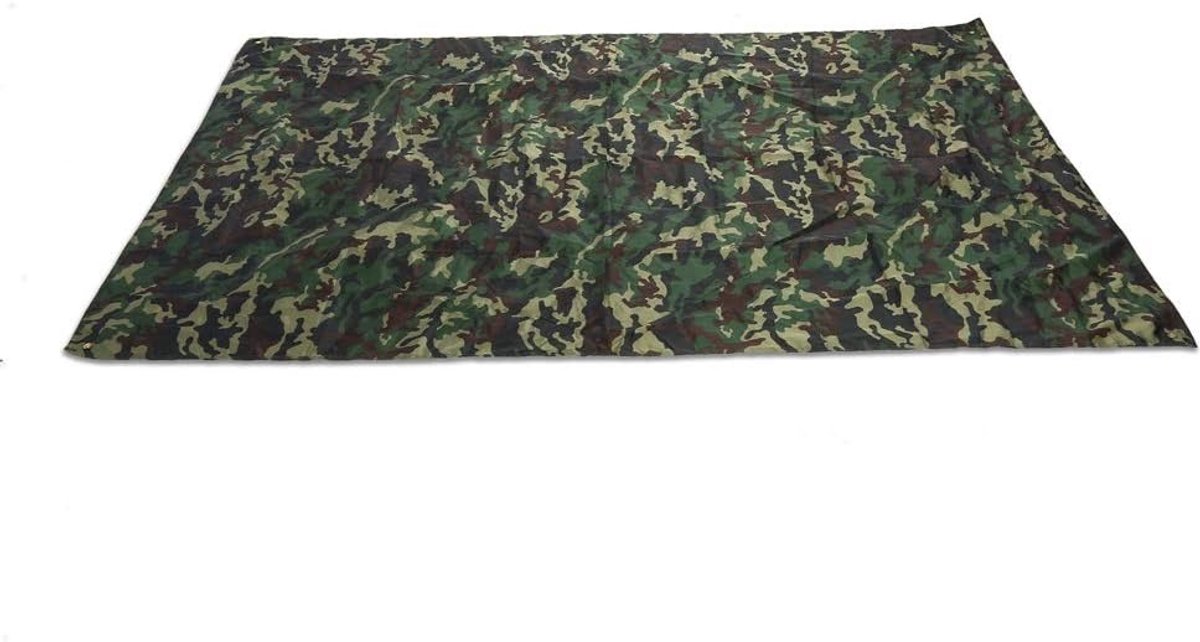 SnelShoppen - Camping Tarp - Waterdichte Kampeerschuilplek Camouflage Lichtgewicht Draagbare Tarp Tent voor Regenmat Buiten Kamperen Picknick (Afmetin
