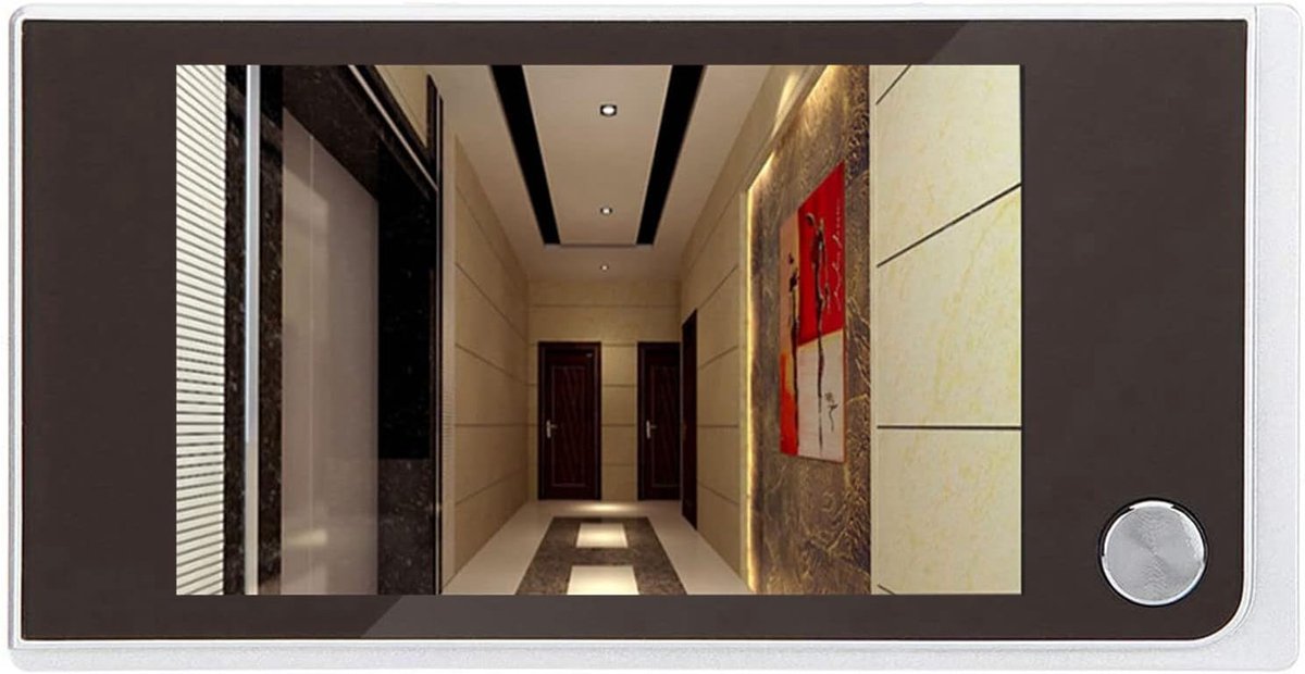 ASHATA 3.5 Inch Digital Door Spy Surveillance Camera, HD LCD Colour Screen, 120° Angle Display, 24 Hours Surveillance - ShopVlot
