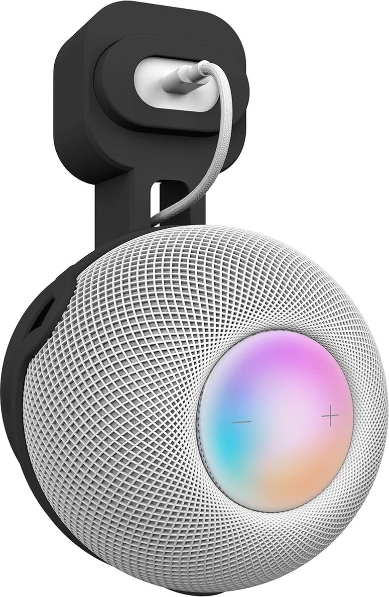 SnelShoppen - HomePod Mini Wandbeugel, Robuuste Wandbevestiging voor HomePod Mini Speaker, Ruimtebesparend met Uitstekende Kabelbeheer, Geschikt voor