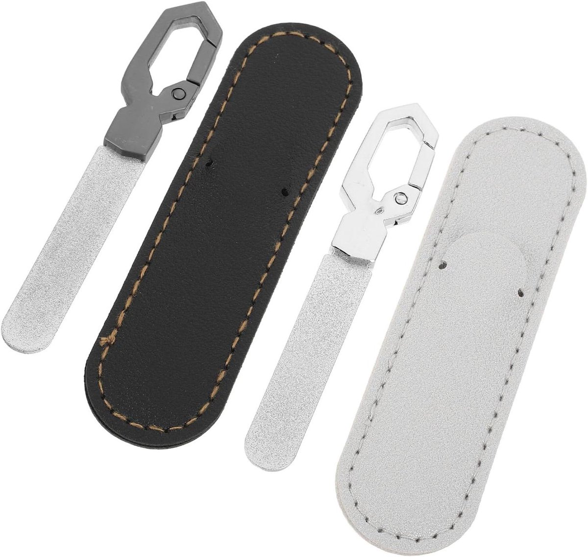 Metalen Nagelvijlen - Roestvrijstalen Vijlen - Nagels Vormgeven - Dubbelzijdig Slijpoppervlak - 2 Sets - Diverse Kleuren