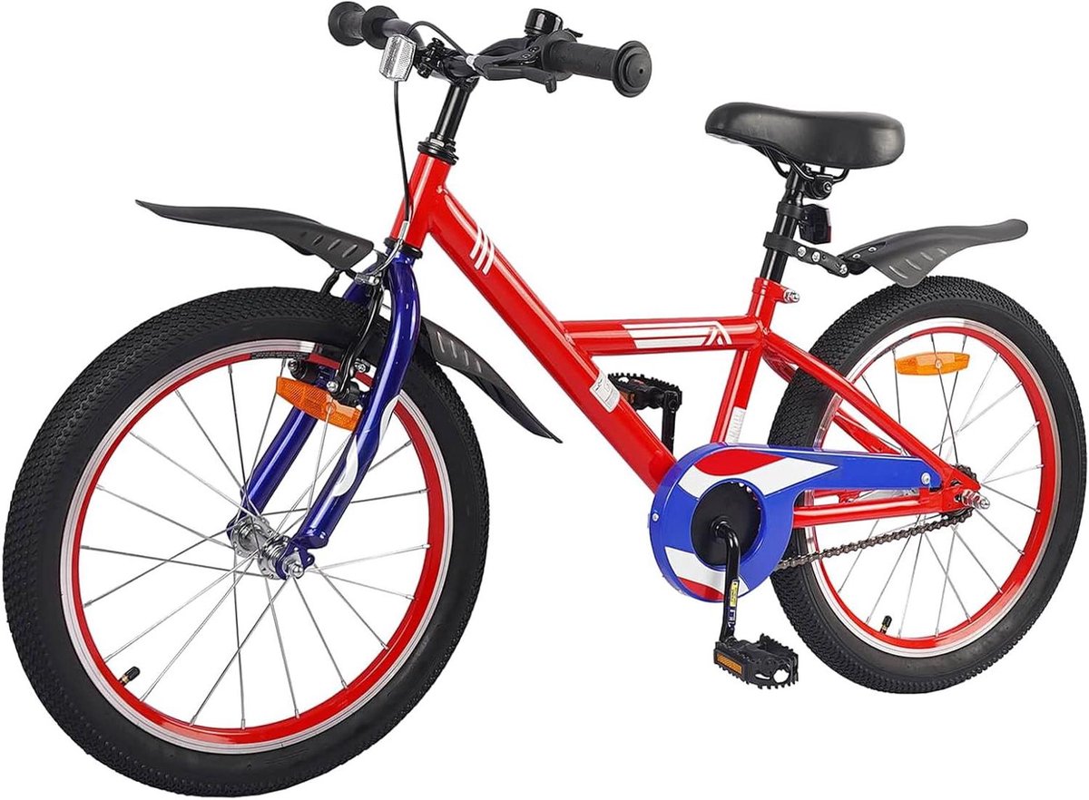 Kinderfiets sfiets sfiets Fietstraining en Groei Dubbele Remfunctie 20 inch Rood
