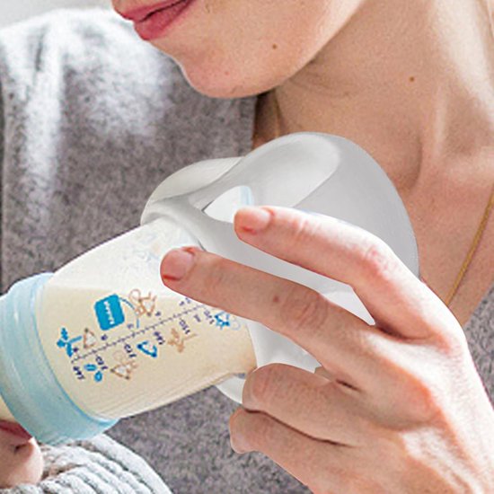 Flessenhoes Siliconen - Flessenhouder Babyfles - Bescherming Fles - Anti-val Schokbestendig - Voor 120ml 240ml - Wit — afbeelding 3