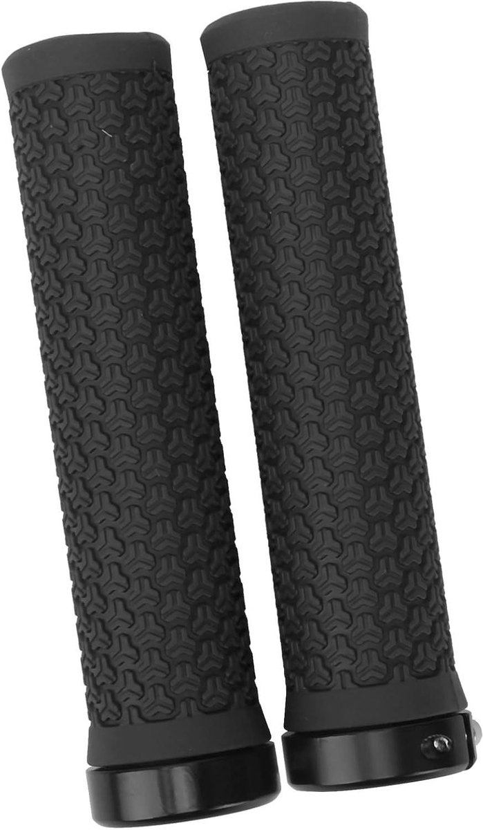 Fiets Handvatten - Fietshandgrepen Rubber - Comfortabel Fietsen - Antislip Trillingsdemping - 136 mm Lengte - Zwart