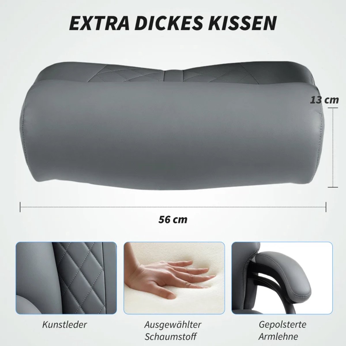 Exoluxe Ergonomische Bureaustoel met Schommelfunctie thumbnail 3