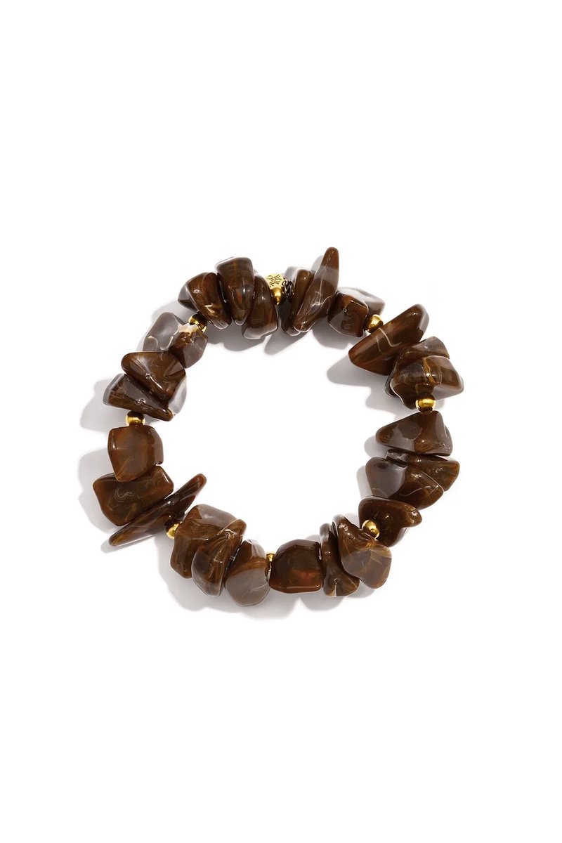 Acryl kralenarmband,Bruin