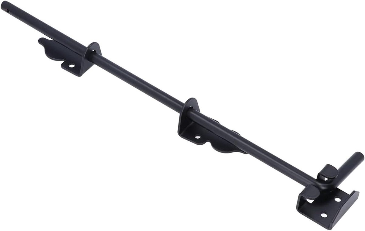 Deur Stopper Staaf - Grondpen Deurvastzetter - Deuren Beveiligen - Weerbestendig Staal - 46 cm - Zwart