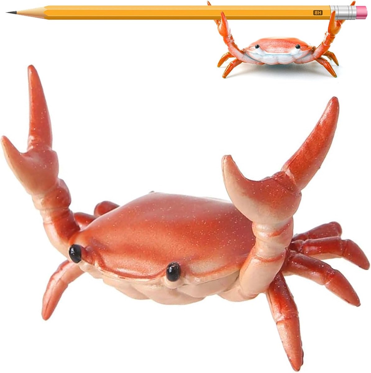 SnelShoppen - Desk Scratching Pen Holder, Grappige Gewichtheffende Krab Vormige Penhouder, Mini Dieren Penhouder, Creatieve Decoratie voor Bureau, Hoo
