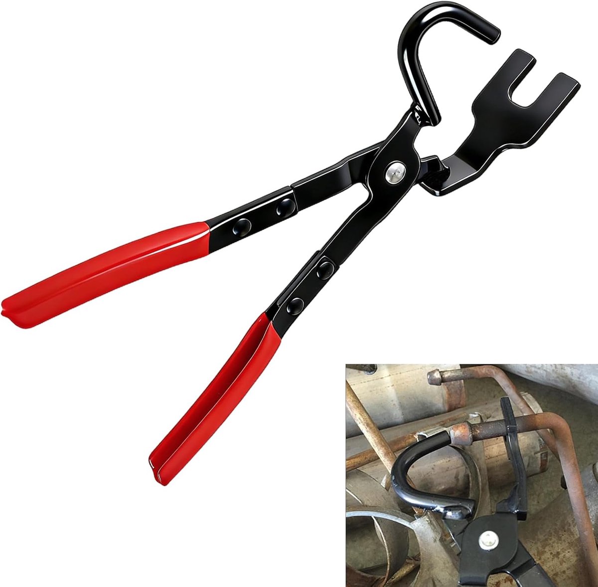 Uitlaat rubbertang 29cm - Stalen unloader bar - Ergonomisch ontwerp - Voor eenvoudig verwijderen van uitlaatdempers - SnelShoppen