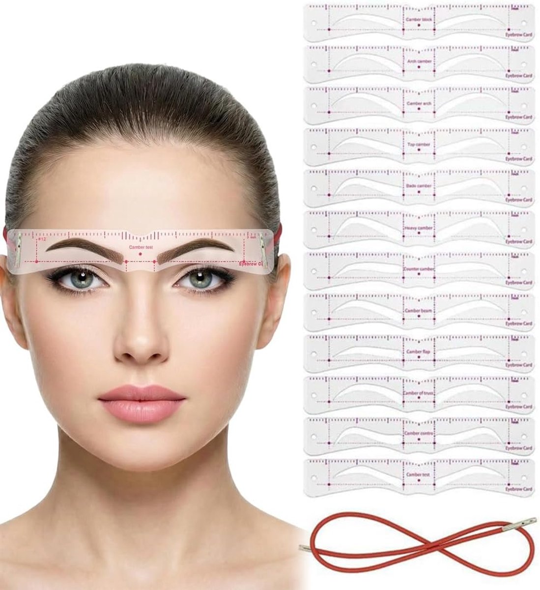 Oogmake-up applicators 12 stuks - herbruikbare wenkbrauwsjablonen - unieke ontwerpen - ShopVlot