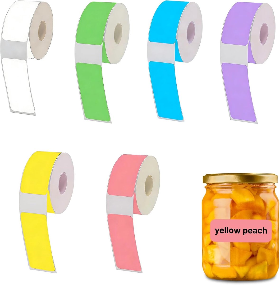 Thermische label tape 12 x 40 mm - zelfklevend - duurzaam en waterbestendig - ideaal voor organisatie - ShopVlot