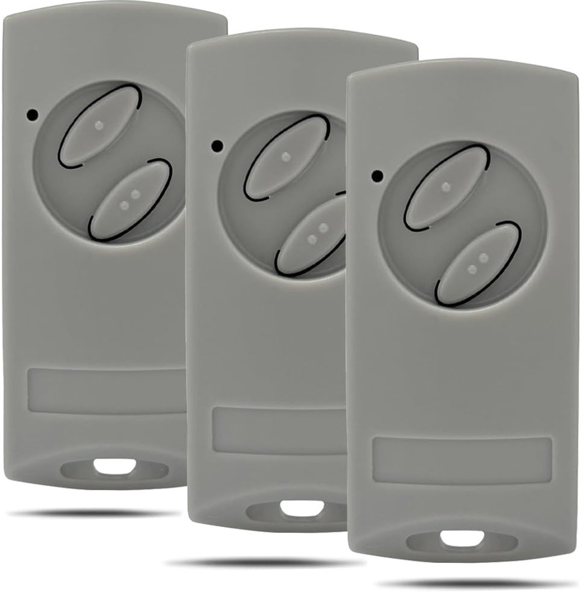 Handzender voor Garagedeur, Compatibel met ECOSTAR RSE2 RSC2 RSZ1, Liftronic 500 700 800, Portronic D5000 D2500 S4000, 433.92MHz Rolling Code - Set van 3 Stuks (Grijs)