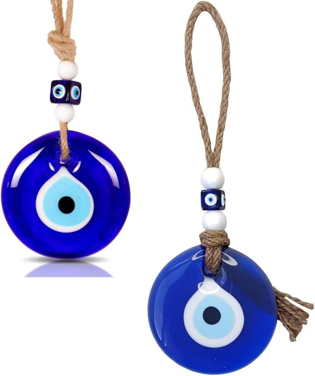 blauwe boze oog, 2 stuks muurhanger, auto-ophangornament, amulet veel geluk, voor bescherming, zegen, geweldig cadeau