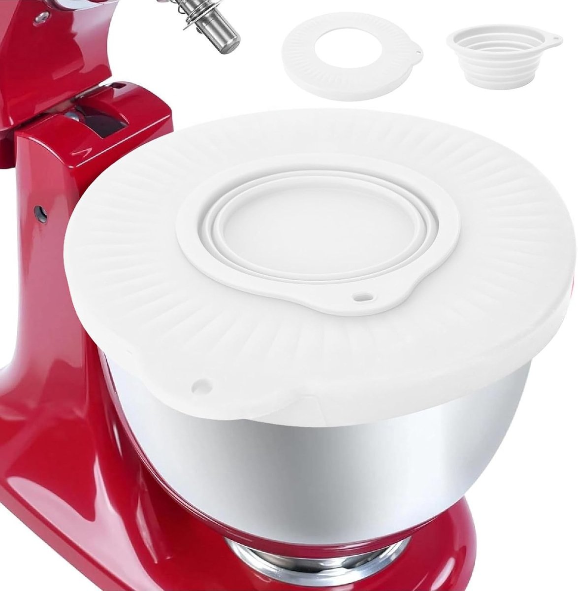 Siliconen Spatdeksel voor Keukenmixers Mengkom met Spatbescherming voor 4.5-5 QT Ideaal voor Koken en Bakken