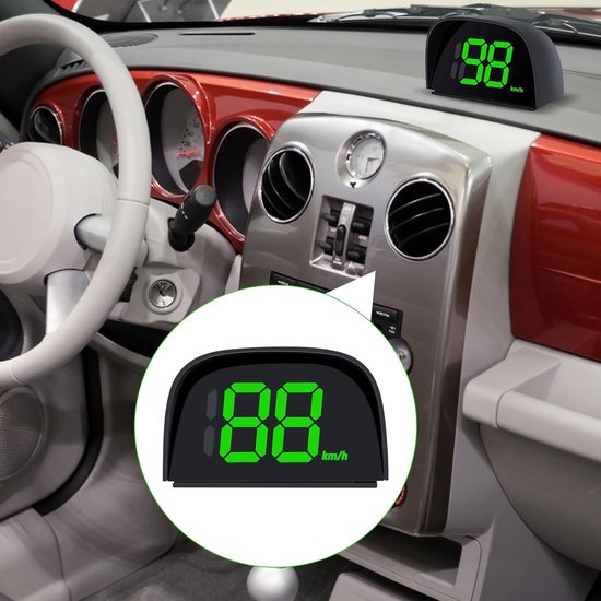 Digitale Snelheidsmeter voor Auto, Universeel HUD Head Up Display, Snelheidsmeter voor Motorfiets en Fiets — afbeelding 3