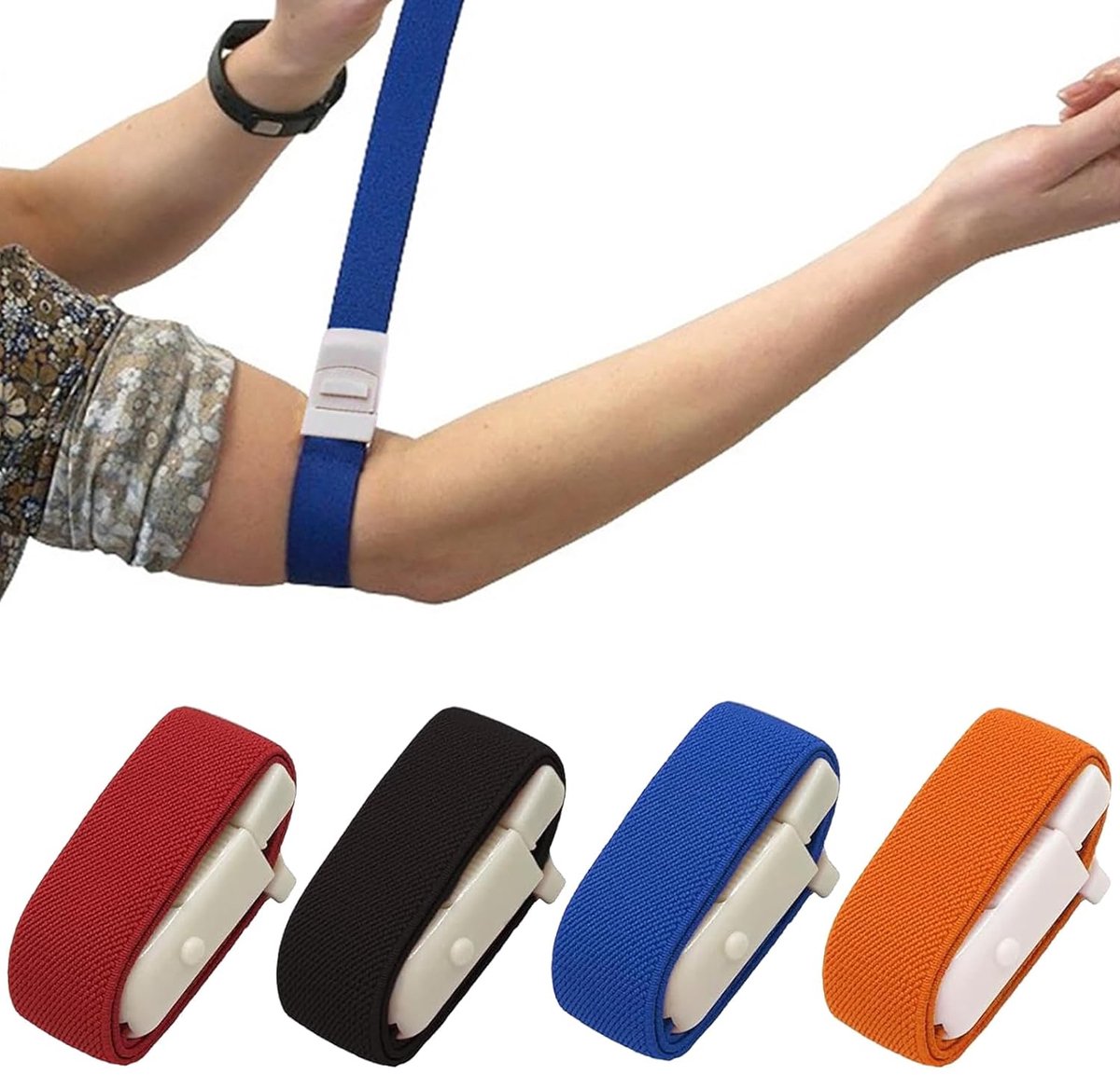 veters, 4 stuks, hemostatische band, tourniquet, bloedverpleegkundige band, medisch hemostatisch koord, verstelbare verpleegsters, tourniquet voor thuis, buiten, werkplek