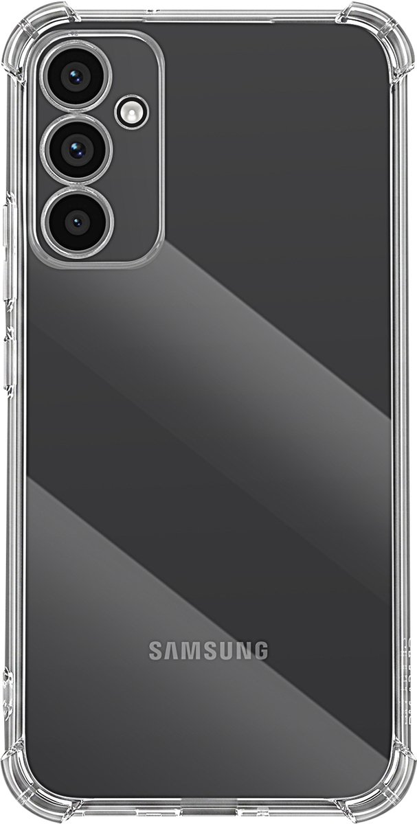 Mayaxess, Hoesje Geschikt voor Samsung Galaxy A34 5G Soepel Siliconen met Versterkte Hoeken, Transparant